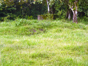 On a hill sits a second water source, a well.