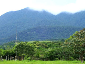 The Tenorio Volcano is an impressive but dormant volcano mountain at the northwest end of Lake Arenal.