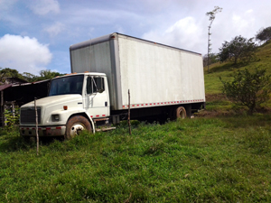 This large modern truck comes with the property.