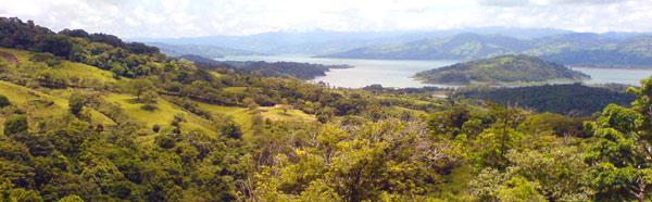 The 41-acre property has wide Lake Arenal views.