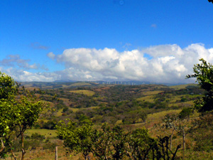 The dormant volcano Miravalles can be seen to the north.