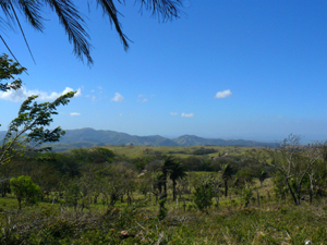 The south are miles of hills rolling toward Monteverde.