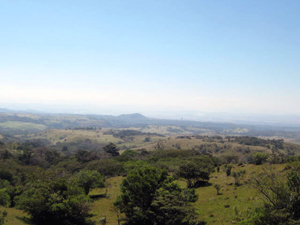 This view past some of the forest on the property looks toward the Guanacaste lowlands and the Pacific Coast.