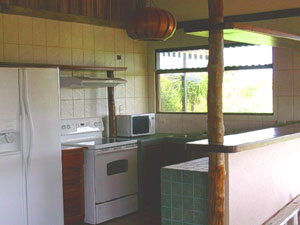 The home has a modern kitchen with all appliances.