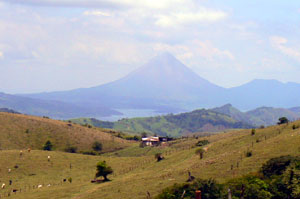 The Arenal Volcano and eastern end of Lake Arenal make a sensational view.