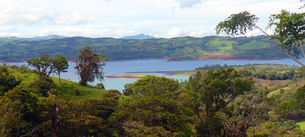 The north end of Laike Arenal as seen from the property.