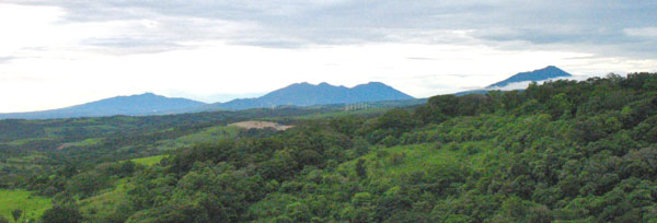 Three norther volcanos can be seen from Monsenor.