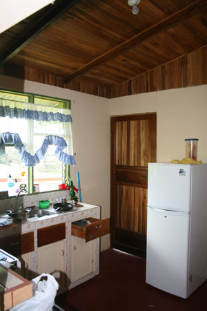 The kitchen in the 2BR home is modern.