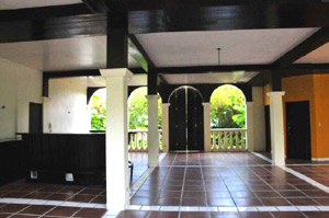 Another shot of the common area and the forest beyond the multiple arches leading to the terrace.