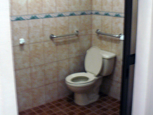 Room #1 has a large handicapped-accessible bathroom.