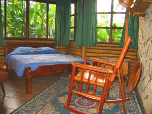 The interor of the cabinas is modern yet in a rustic motif. 