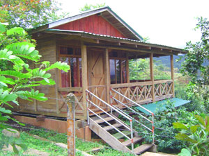 The cabinas are set in landscaped and wooded areas.