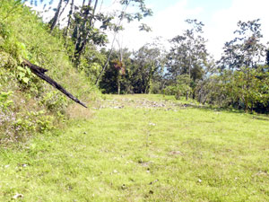 Above the cabins, this site has been prepared for a larger home.  