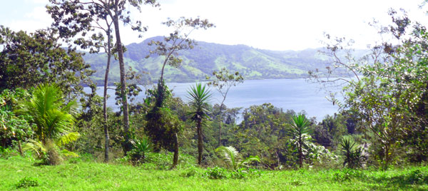 The long house site has really good views of Lake Arenal.