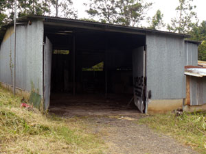 The huge truck entry to the north end of the building.