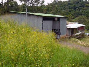 The larger north end of the building has doors big enough for a truck and trailer.