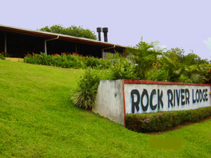 The Rock River Lodge sign below the lodge