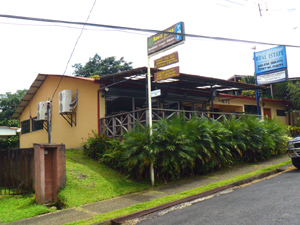 The restaurant features a nice deck on tourist highway with lake view.