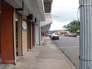 Looking north the building is only about 100 meters from Tilaran's bus station.