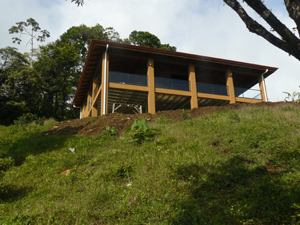 The house as seen from just above the swimming pond. 