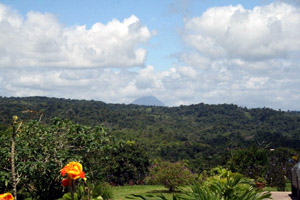 Arenal Volcano is much more prominet than this to the naked eye.