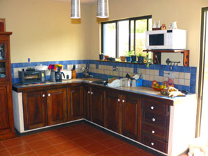 Part of the large kitchen.