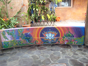 Murals by a professional artist enhance the rancho experience. 