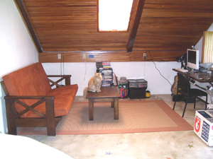 The upstairs lounge contains a computer with high-speed Internet.