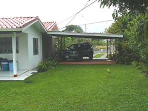 The new wide carport is big enough for 2 cars.