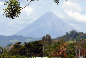 Arenal Volcano is a great sight from the front yard of this well located property.