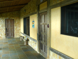 At the end of the north veranda is the door to the large laundry room.