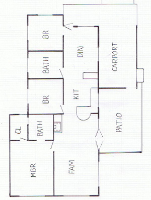 The floor plan for the house shows that it is spacious with 1,530 square feet under roof. 