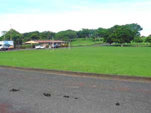 Across from the church, in the exact center of the village, is a huge soccer field.