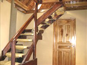 The cottage stairway.