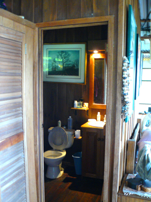 The upstairs bathroom.