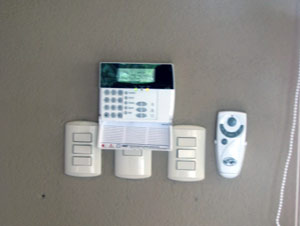 A central alarm system protects the home.