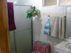 The bathroom.