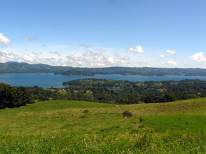 The village of San Luis and San Luis Cove, where there is a marina, lie below the home.