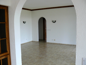 The home has a very large living room.