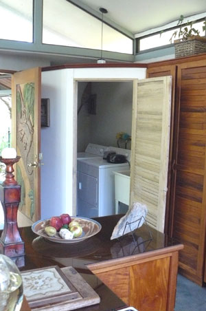 The main house is cleverly outfitted with a handy laundry off the kitchen.