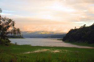 This is Lake Arenal about 500 yards from the house. 