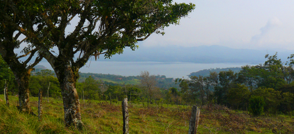 A view of Lake Arenal from the hiking lane above Chimurria. 