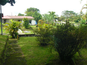 On the east side of the house is a quiet residential neighborhood.