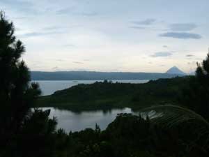 At dusk the volcano is visible but after dark the lava flows will enthrall you.