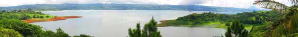 The house is very close to the water yet high enough to see far along the lake in either direction.