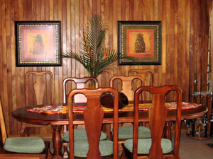 The dining area.