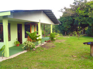 The side patio.