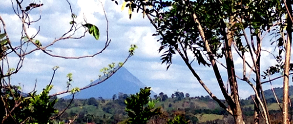 The home has a view of the famous Arenal Volcano.