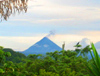 The 4BR 3BA home with apartment at Sabalito has a nice view of Arenal Volcano.