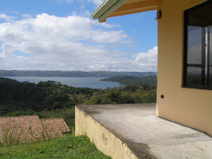 Even from the driveway, there's a great view of the lake and mountains.